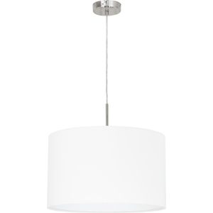EGLO Pasteri - Hanglamp - 1 Lichts - Ø38 cm - Nikkel-Mat - Wit