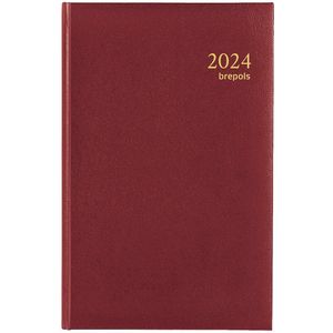 Brepols Agenda 2024 • Minister • Uitgestanste maandtabs • Lima Kunstleder • 14,8 x 21 cm • Bordeaux