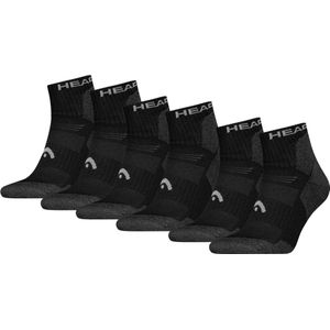 HEAD Wandelsokken All Climates Hiking Quarter - 6 paar - Halfhoge Hiking Sokken -Zwart - Maat 43/46