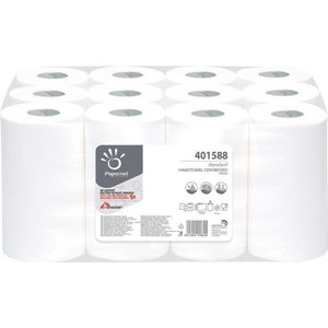 2x Papernet papieren handdoeken Standard, centerfeed, 1-laags, 117 meter, pak a 12 stuks