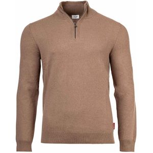 Joop Jeans - Lauriono - Gebreide Trui - Medium Beige - Met Ritssluiting