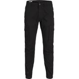 JACK & JONES Paul Lake Cargo loose fit - heren cargo broek - zwart - Maat: 27/30