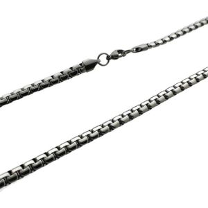 platte slangen ketting-staal-55cm-5mm-zilverkleurig-heren