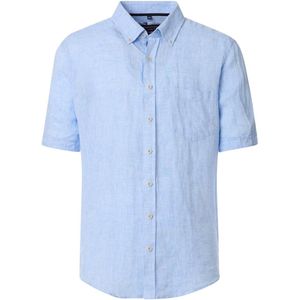 Casa Moda Linnen Overhemd Korte Mouw Button Down Boord - L