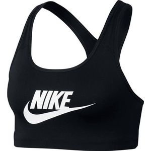 Nike Swoosh Futura Bra Sportbeha Dames - Black/White