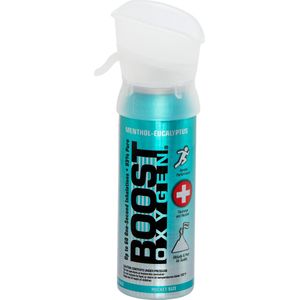 Boost Oxygen 3 liter - Menthol-Eucalyptus - 95% Pure Zuurstof - Tot wel 60 inhalaties - Ademhalingsondersteuning voor sport herstel, hoogte, prestaties en gezondheid - Zuurstoffles - 1x 3L