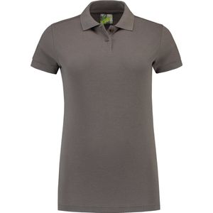 Lemon & Soda polo voor dames in de maat XXL in de kleur parel grijs.