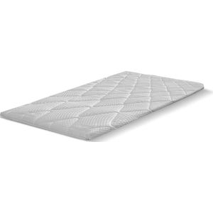 Eleganzzz Topper Met Border Latex 6cm - 90x200cm - Topper Matras - Eenpersoons - Topdekmatras - Oplegmatras