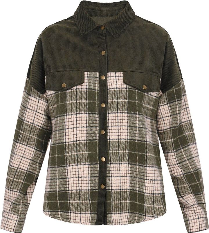 usha BLUE LABEL Tussenjas  crème / donkergroen