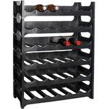 Cosy & Trendy - Wijnrek - Zwart - Stapelbaar - 36 flessen - 6 stuks