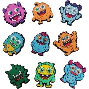 Schoen pins monsters - schoenbedels monsters - bedels voor schoen - ook geschikt voor crocs - schoen charms