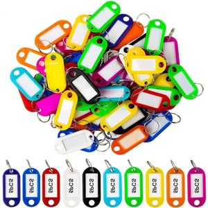 Sleutelhangers van kunststof - Set van 50 stuks, beschrijfbaar