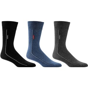 Herensokken | Geen drukpunten | Kleur: Blauw | Maat: 39-42 | 3 paar