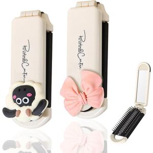 Ontwarren Haarborstel Set - Opvouwbare Reishaarborstels voor Vrouwen, Mannen en Kinderen met Spiegel