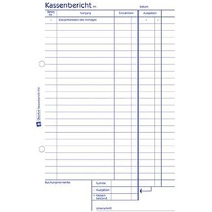 Zweckform kasverslag/318 DIN A5 staand wit 50 vel (Duitstalig)