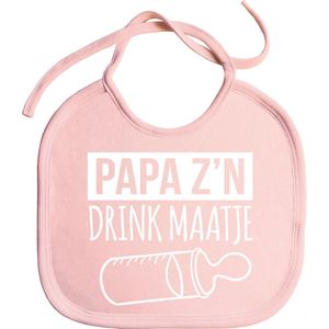 Slabbetjes - slabber - slab - baby - Papa z'n drink maatje - koordjes - stuks 1 - baby roze