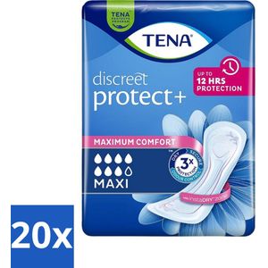 20 x TENA - Discreet Maxi - Incontinentieverband - Voor Zwaarder Urineverlies - 12 stuks per verpakking - Absorptieverband - Bescherming - Comfort - Discreet - Actieve Levensstijl