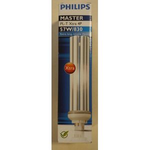 Philips MASTER PL-T Xtra 57W - 830 Warm Wit | 4 Pin