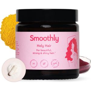 Smoothly Holy Hair Vegan Haarverzorging met o.a. Selenium, Foliumzuur en Biotine - Voor natuurlijk sterk en glanzend haaar - Ondersteunt het volume en de kwaliteit van haar!