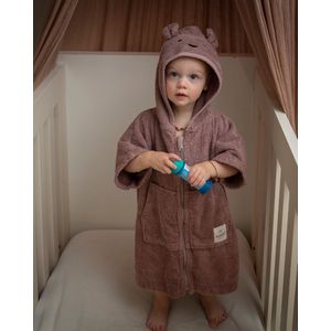 Bobbé - Kinderbadjas - Donker Roze - Met Rits