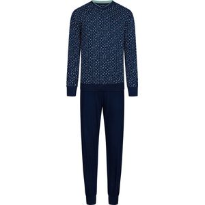 Blauwe katoenen pyjama heren - Blauw - Maat - XXXL