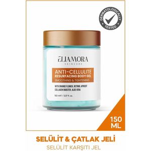 Eliamora Anti-Cellulitis en Striae Gel Resurfacing Body gel - Lichaamsgel Verzachtend & Versterkend met Oranje bloem Retinol Abrikozen Collageen Booster Aloë Vera 150 ml
