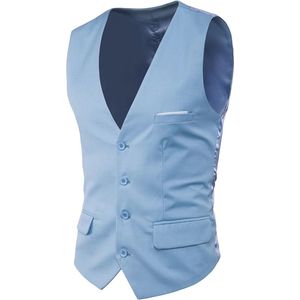 Slim Fit Heren Vest met Kant - Formeel en Casual V-Hals Katoenen Top