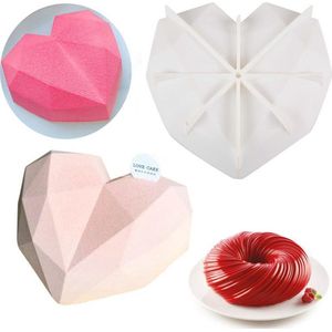Siliconen mal Hart - 3D Diamanten Hart- 3D Bakvorm -Heart Mold - Smash Heart - Tiktok