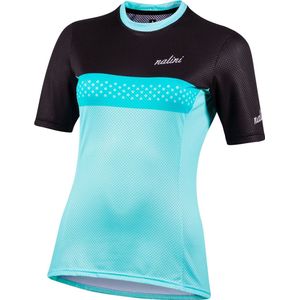 Nalini - Dames - Fietsshirt - Korte Mouwen - Wielrenshirt - Blauw - Zwart - MTB LADY SHIRT - L