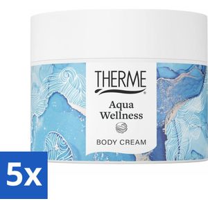 5 x Therme - Aqua Wellness - Bodycrème - Hydraterend - Verzorgend - 225gr - Luxe Bodycrème - Geur - Oceaan Geur - Citrus Geur - Lentebloemen Geur