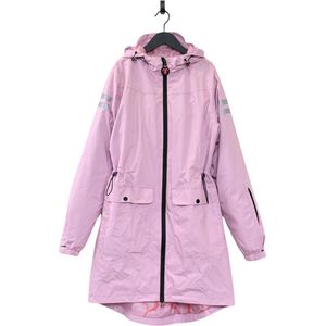 Ducksday - Regenjas Dames - Lila Roze - Waterdicht - Met Capuchon - Half Lang Model - Gevoerd
