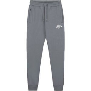 Malelions sport logo joggingbroek in de kleur grijs.