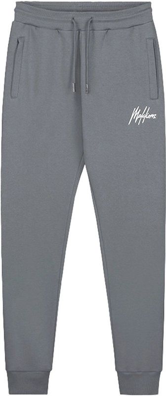 Malelions sport logo joggingbroek in de kleur grijs.