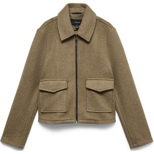 Vero Moda - Vmsafir Short Jacket Ga Noos - Jas - Fossil/Melange - Dames