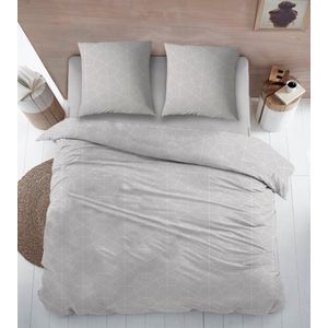 Sleepnight - Katoen Beige, Grey Geruit - LP002790 - B 200 x L 220 cm - 2-persoons -