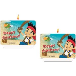 Disney Jake Neverland - Jake en de Nooitgedachtland piraten - Taart kaarsjes - Taartkaars set - Taart versiering - Kinderfeest - Verjaardag - Themafeest - 2 Stuks.