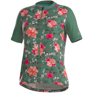 Bicycle Line Flora Korte Mouw Wielertrui Groen M Vrouw