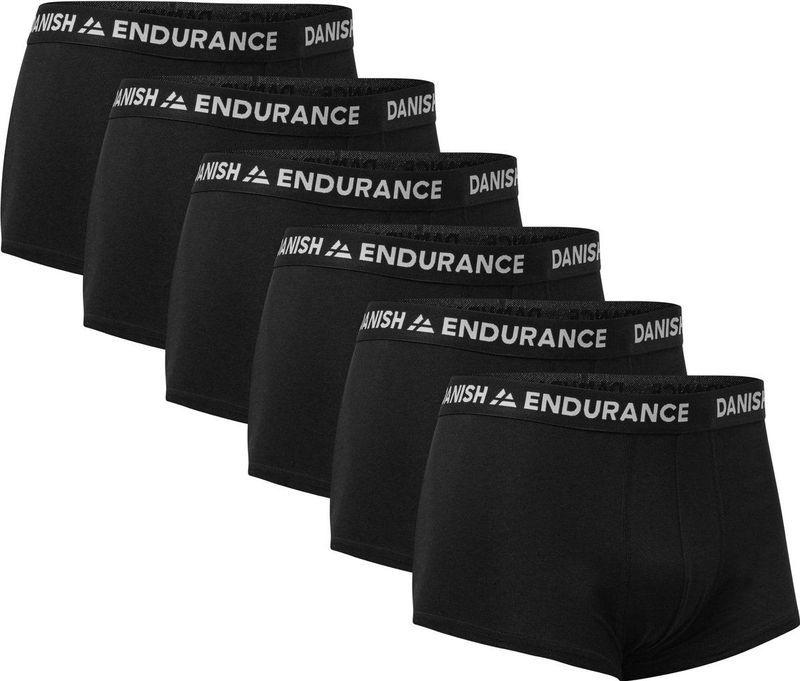 DANISH ENDURANCE - Korte Boxershorts - Zwart - Multipack - 6-Pack