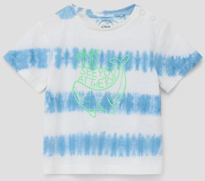 s.Oliver - T-Shirt - Batikpatroon - Katoen