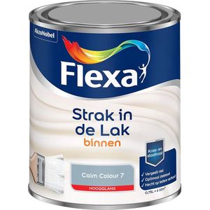 Flexa Strak in de lak - Binnenlak Hoogglans - Calm Colour 7 - 750ml