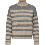 Only - ONLHEIDI LS HIGHNECK PULLOVER - Gebreide Trui - Medium Grey Melange