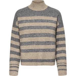 Only - ONLHEIDI LS HIGHNECK PULLOVER - Gebreide Trui - Medium Grey Melange