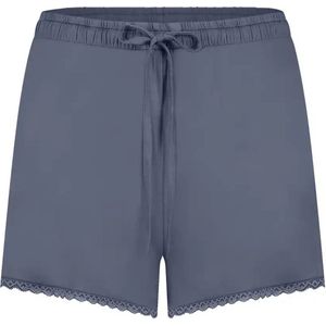 Ten Cate dames pyjama broek short - Lace - L - Blauw
