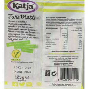 Katja - Zure Matten Regenboog - 6x125 gr - Vegan - Natuurlijke Kleurstoffen