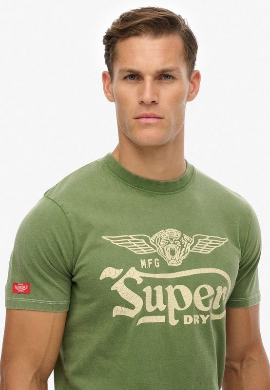 Superdry - T-shirt met autologo en relaxte pasvorm - Heren - T-shirts