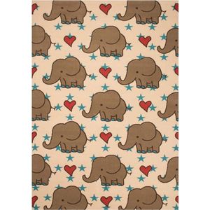 Vloerkleed olifant Bambini - crème/bruin 140x200 cm