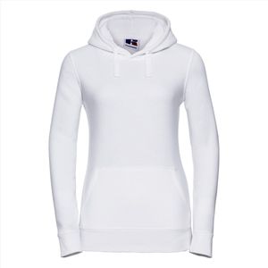 Russell - Authentic Hoodie Dames - Wit - XS