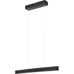 LED Hanglamp - Zwart - 3K - Massief Essenhout - 60 cm - Verstelbaar - Industrieel - Plafondlampen - Woonkamer - Eetkamer