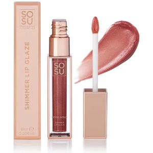 Sosu Shimmer Lip Glaze Rose Gold - 6ml - Vegan