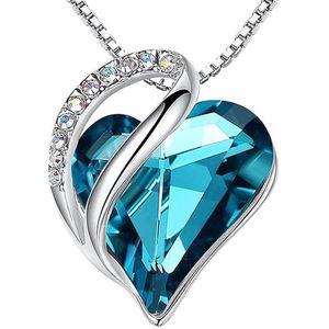 Swarovski® Kristal Hart Blauw – Ketting Lengte 45cm